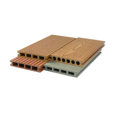 Купить 152x23mm WPC украшая панель настила доск внешняя для планки пола отверстия строительных материалов неубедительной круглой онлайн изготовление