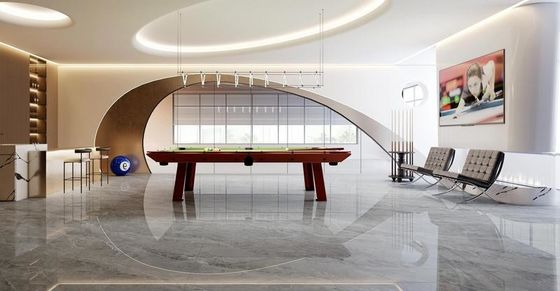 Купить Полированная глазурованная керамогранитная плитка 900x1800 мм, светло-серая, под мрамор онлайн изготовление