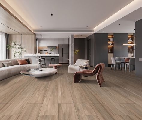 Купить Керамогранитная плитка AAA класса, коричневого цвета, под дерево, 250x1500 мм, для гостиной онлайн изготовление