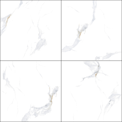 Купить Белая полированная глазурованная фарфоровая плитка Carrara 800x800 мм, нескользящая онлайн изготовление