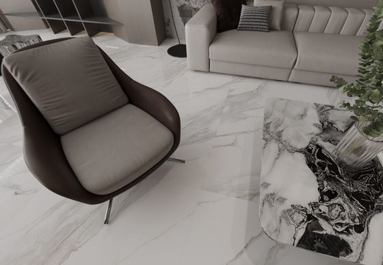 Купить Керамогранит Carrara 1x1 м, огнеупорный, современный, для внутренней отделки пола, полированный, глазурованный, для гостиной и декора онлайн изготовление