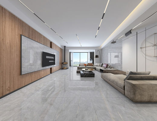 Купить ISO9001 1152SQM отполировало застекленные плитки, плитку пола фарфора мрамора серого цвета 80x80cm онлайн изготовление