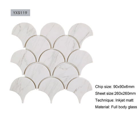 Купить плитки мозаики веерообразный струйный Matt Каррары CE 16kgs/Sheet декоративные закончили онлайн изготовление