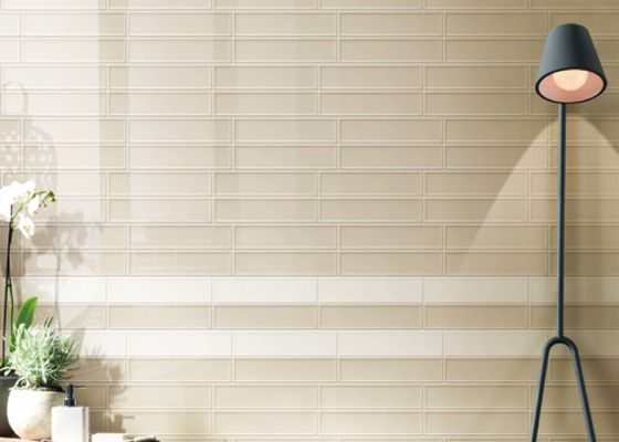 Купить Керамические стеклянные плитки 75x300 мм белый бежевый современный онлайн изготовление