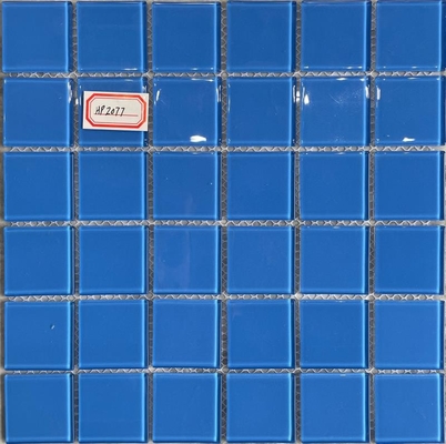 Мозаичная плитка из синего стекла 48x48 мм для бассейнов 300x300 мм