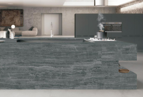 Столешница для кухни из спеченного камня Cloud Grey, матовая