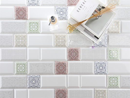 10x30 см белые винтажные фарфоровые плитки для внутреннего Backsplash