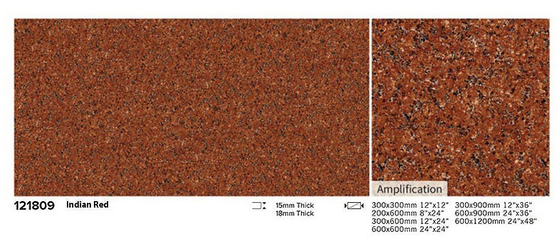 Красная кислотоустойчивая наружная глинистая плитка 600x1200 мм