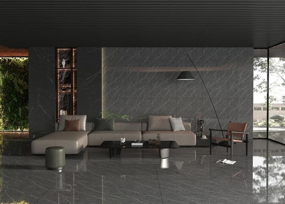 Luxury Black Marble Look W.A0.5% Gray Polished Glazed Porcelain Tile900x1800x9mm Внутренний пол для дизайна интерьера и декорации