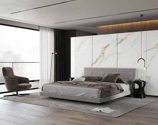Полированная глазурованная керамогранитная плитка Carrara White 900x1800 мм