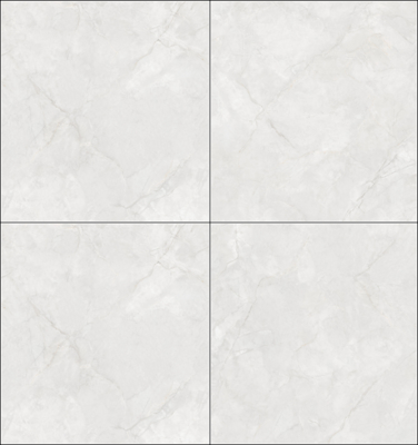 Потрясающая мраморная полированная глазурованная керамогранитная плитка светло-серого цвета 800x800 мм для отелей, антибактериальная