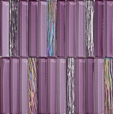 Устойчивые к износу фиолетовые 300х300 мм стеклянные мозаики для бассейна и декорации