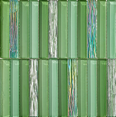 Зелёные устойчивые к царапинам стеклянные мозаики размером 300х300 мм для реконструкции и спальни