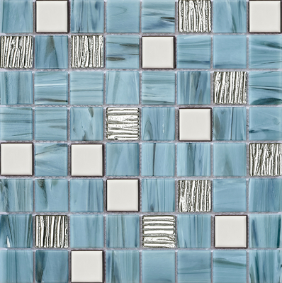 Противоскользящий синий 304x304 мм стеклянный стеклянный бассейн для спальни и столовой