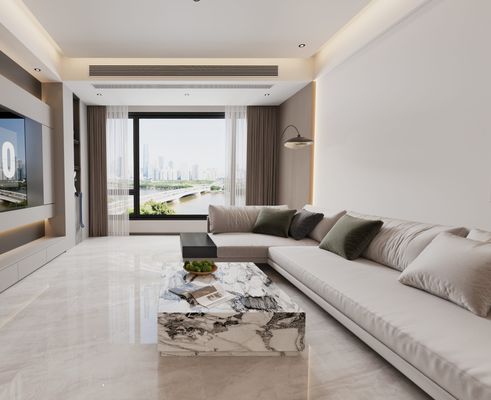 Отпорная на царапины стильная внутренняя полка 1000x1000 мм полированная глазурная фарфоровая плитка для офисного дизайна