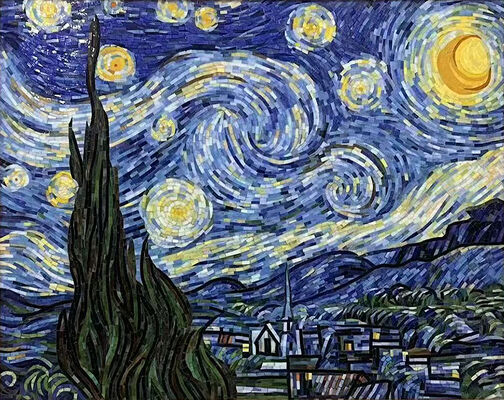 Голубая потрясающая стеклянная мозаика для офиса и ванной комнаты